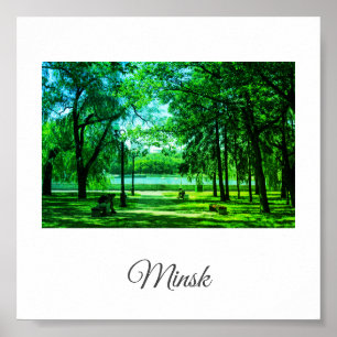 Biélorussie Minsk Park Vie Cityscape Poster