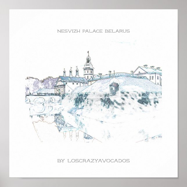Biélorussie Palais Nesvizh Architecture Poster de  (Devant)
