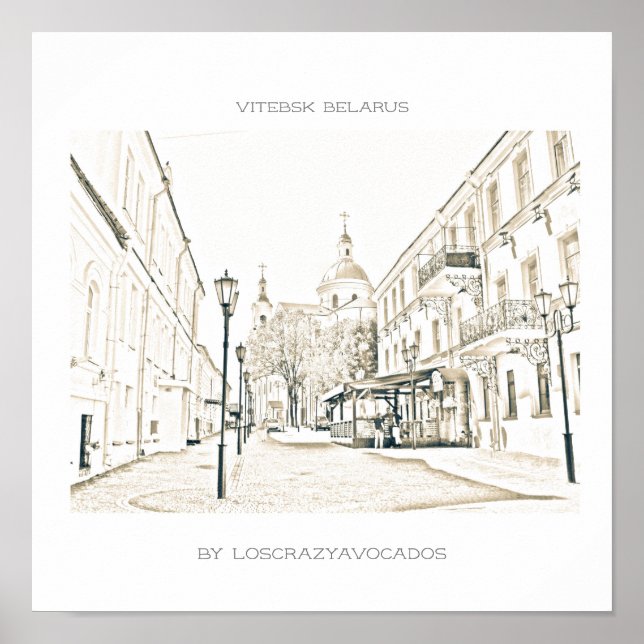 Biélorussie Vitebsk Architecture Cityscape Poster (Devant)