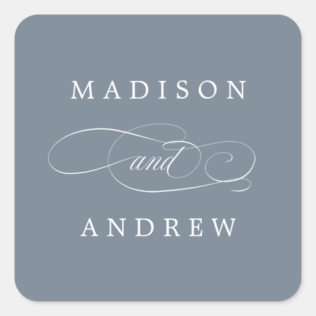 Bien aimé | Stickers de mariage personnalisés (Devant)
