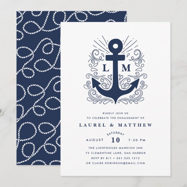 Bien ancré | Invitation de la partie d'engagement (Devant / Derrière)