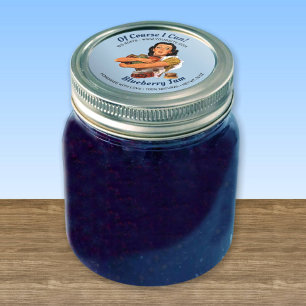 Bien Sûr Je Peux Jar Lid Étiquette