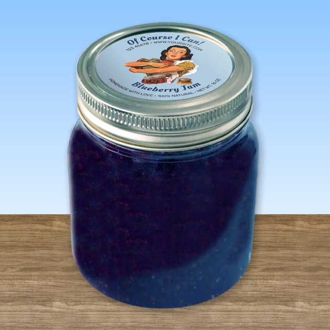 Bien Sûr Je Peux Jar Lid Étiquette (Créateur téléchargé)