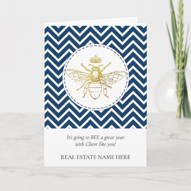 Biene a great year real Anwesen Card Karte (Vorderseite)