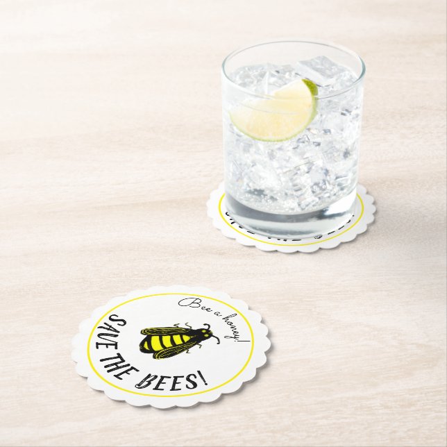 Biene a Honey Rette die Bienen Niedliche Bienenkun Untersetzer (Vor Ort)