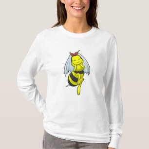 Biene als Braut bei Hochzeit mit Veil T-Shirt