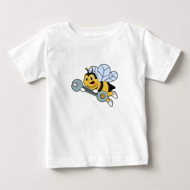 Biene als Mechanik mit Wrench Baby T-shirt (Vorderseite)