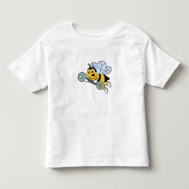 Biene als Mechanik mit Wrench Kleinkind T-shirt (Vorderseite)