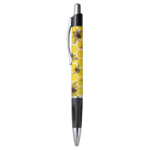 Biene auf Bienenwaben-Stift Kugelschreiber