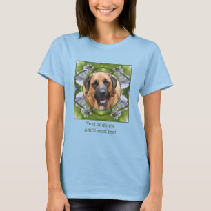 Biene auf Blauglockenblumenrahmen Erstellen Sie Ih T-Shirt