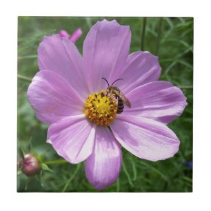 Biene auf Blume Fliese