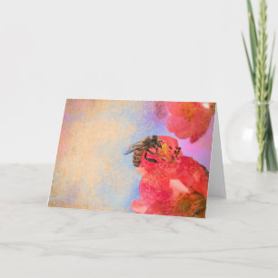 Biene auf Blume Karte