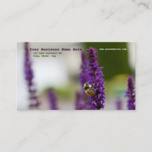 Biene auf Cascade Lavender Blume Visitenkarte