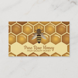 Biene auf dem Honeycomb Apiarist Logo Visitenkarte