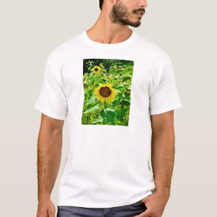 Biene auf gelber Sonnenblume T-Shirt