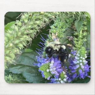 Biene auf Lila Blume Maus Pad Mousepad