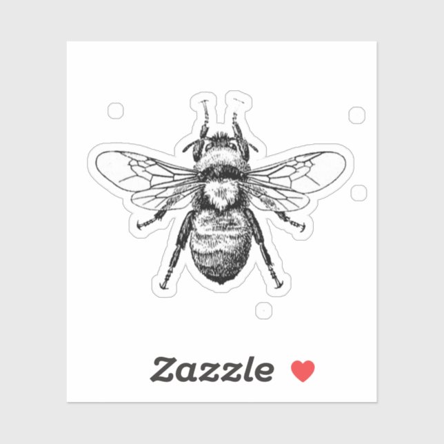 Biene Aufkleber (Blatt)