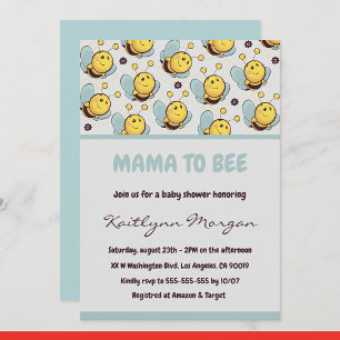 Biene Baby Shower Einladungen Mama zur Biene Humme