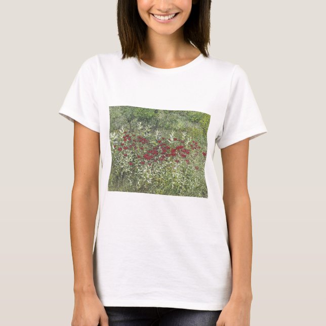 Biene Balm (Bergamont) im August T-Shirt (Vorderseite)