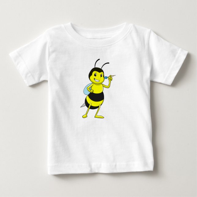 Biene bei Darts mit Dart Baby T-shirt (Vorderseite)