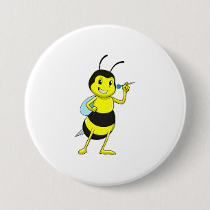 Biene beim Dart mit Pfeil Button
