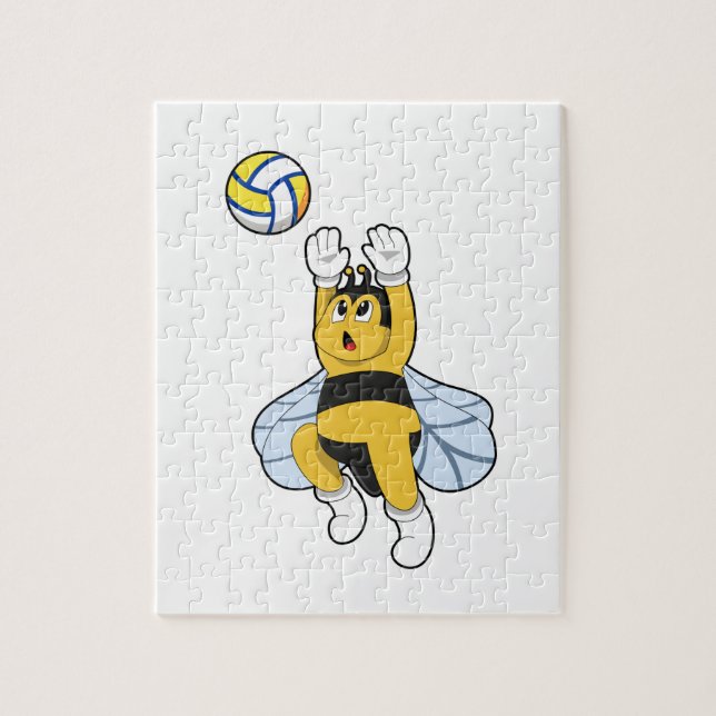 Biene beim Volleyball Sports (Vertikal)