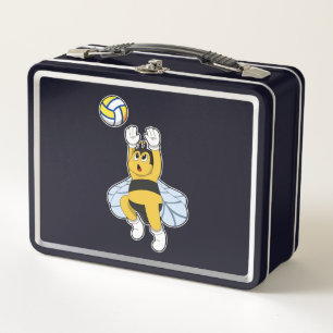 Biene beim Volleyball Sports Metall Brotdose