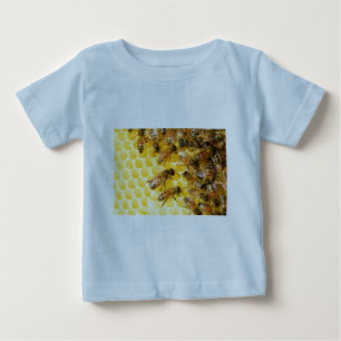 Biene Bienen Honig Wabe Süß Nachtisch Gelb Baby T-shirt