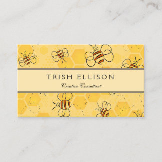 Biene Buzzing Honey Bees Bumblebee Art Visitenkarte