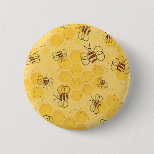 Biene Buzzing Honey Bees Niedlich Button
