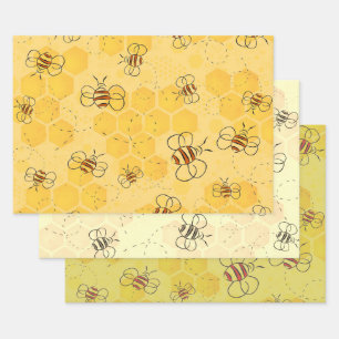 Biene Buzzing Honey Bees Niedlich Geschenkpapier Set