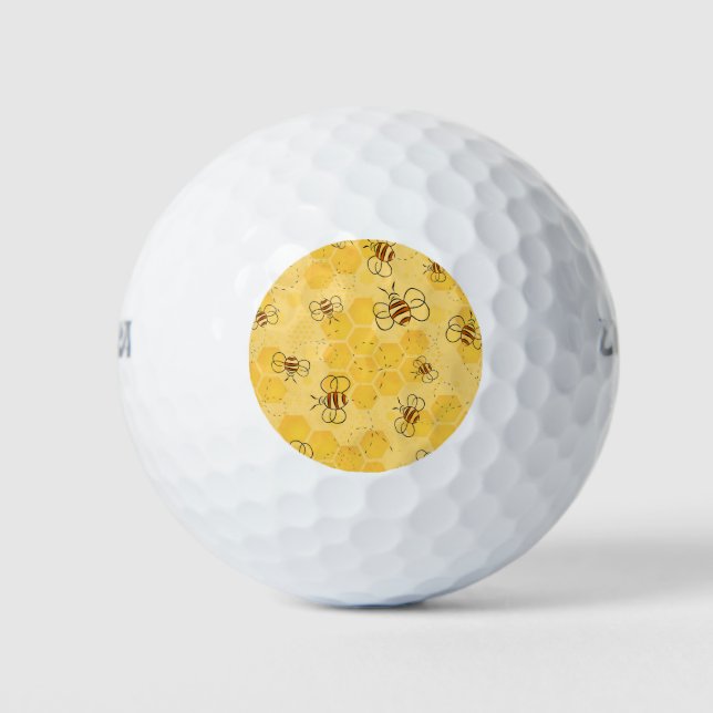 Biene Buzzing Honey Bees Niedlich Golfball (Vorderseite)