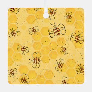 Biene Buzzing Honey Bees Niedlich Ornament Aus Metall