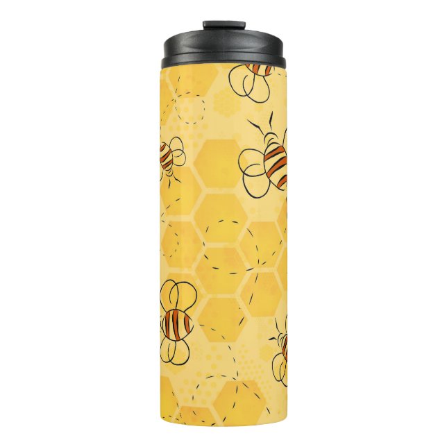 Biene Buzzing Honey Bees Niedlich Thermosbecher (Vorderseite)
