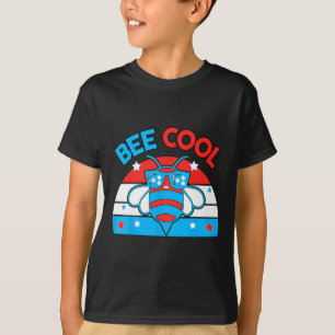 Biene Cool 4. Juli Red White Blue American Boy Usa T-Shirt