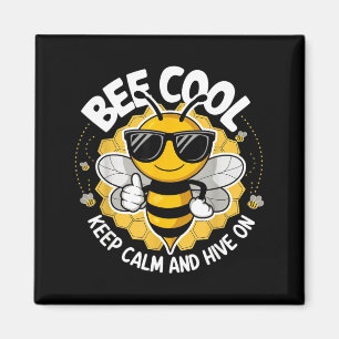Biene cool bleib ruhig und hive auf lustigen Biene Magnet