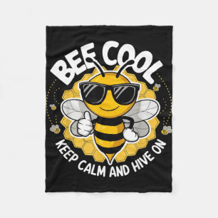 Biene cool bleib ruhig und hive auf lustiger Biene Fleecedecke
