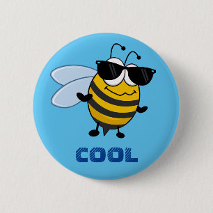 Biene Cool Funny Trendy Bee individuell anpassba Button