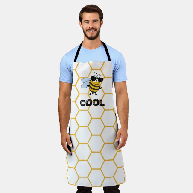 Biene Cool | Funny Trendy Bee Personalisiert Schürze (Getragen)