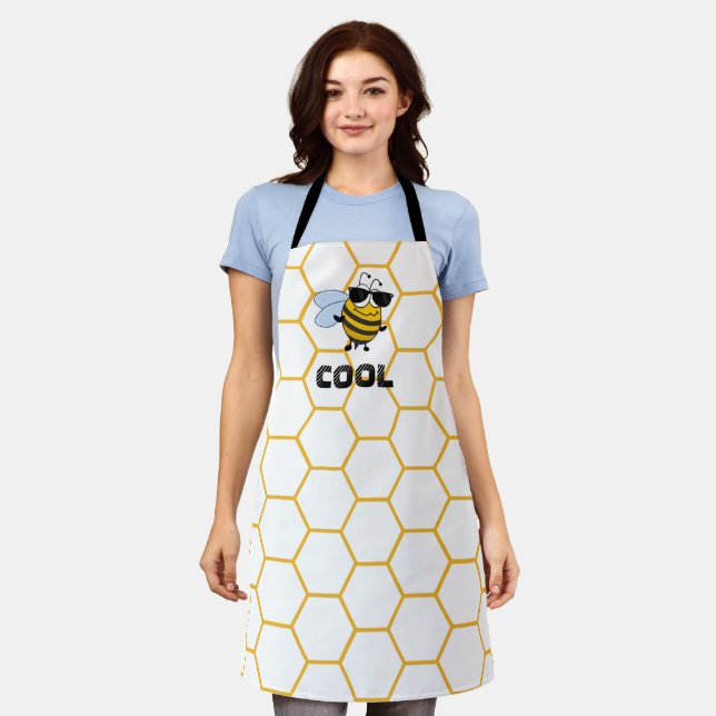 Biene Cool | Funny Trendy Bee Personalisiert Women Schürze (Getragen)
