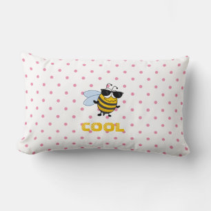 Biene Cool Funny Trendy Bee Polka Dot Personalis Lendenkissen