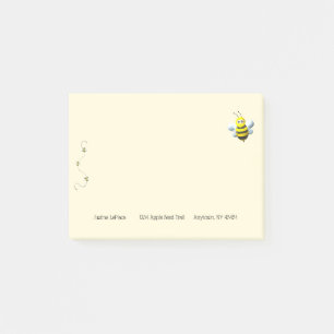 Biene cool mit kundenspezifischem Text Post-it Klebezettel