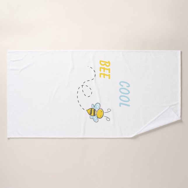 Biene Cool Personalisiert Badhandtuch Set (Badehandtuch)