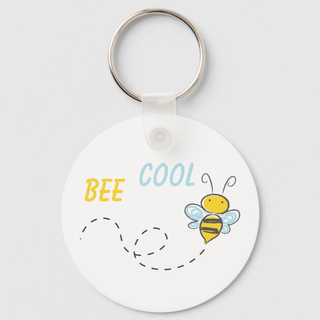 Biene Cool personalisiert Schlüsselanhänger (Vorderseite)