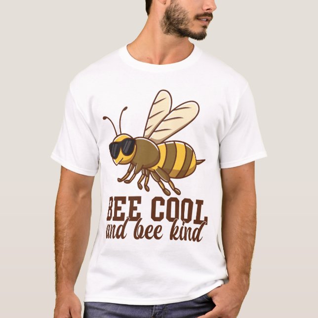 Biene Cool und Biene freundlich Niedlich Biene Fun T-Shirt (Vorderseite)
