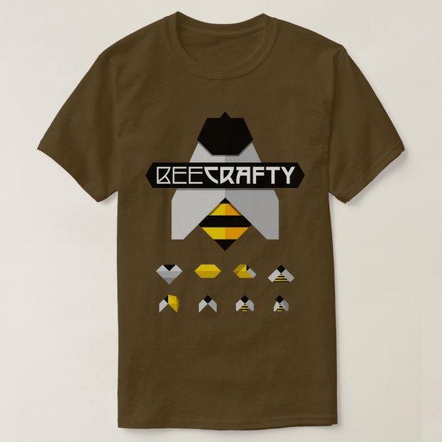 Biene Crafty Origami Paper Craft T-Shirt (Design vorne)