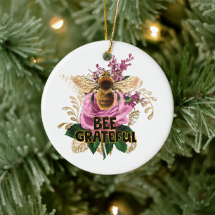 Biene dankbar keramik ornament