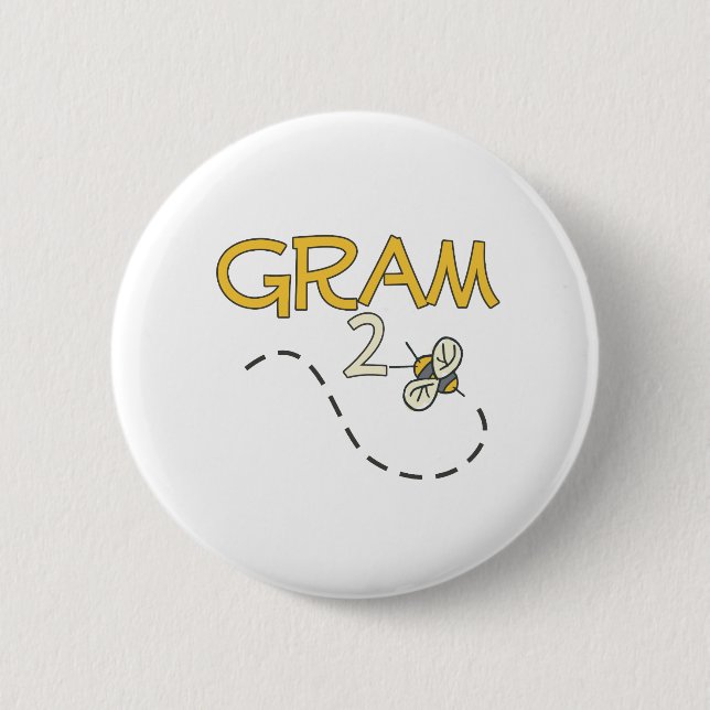 Biene des Gramm-2 Button (Vorderseite)