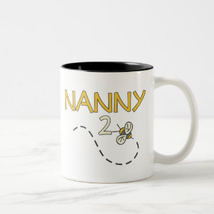 Biene des Kindermädchen-2 Zweifarbige Tasse