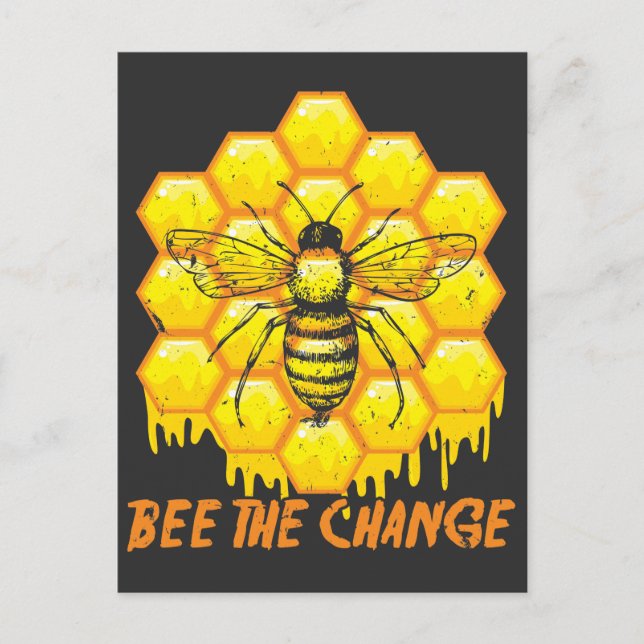 Biene Die Veränderung der Bienenzucht Honigbienen Postkarte (Vorderseite)